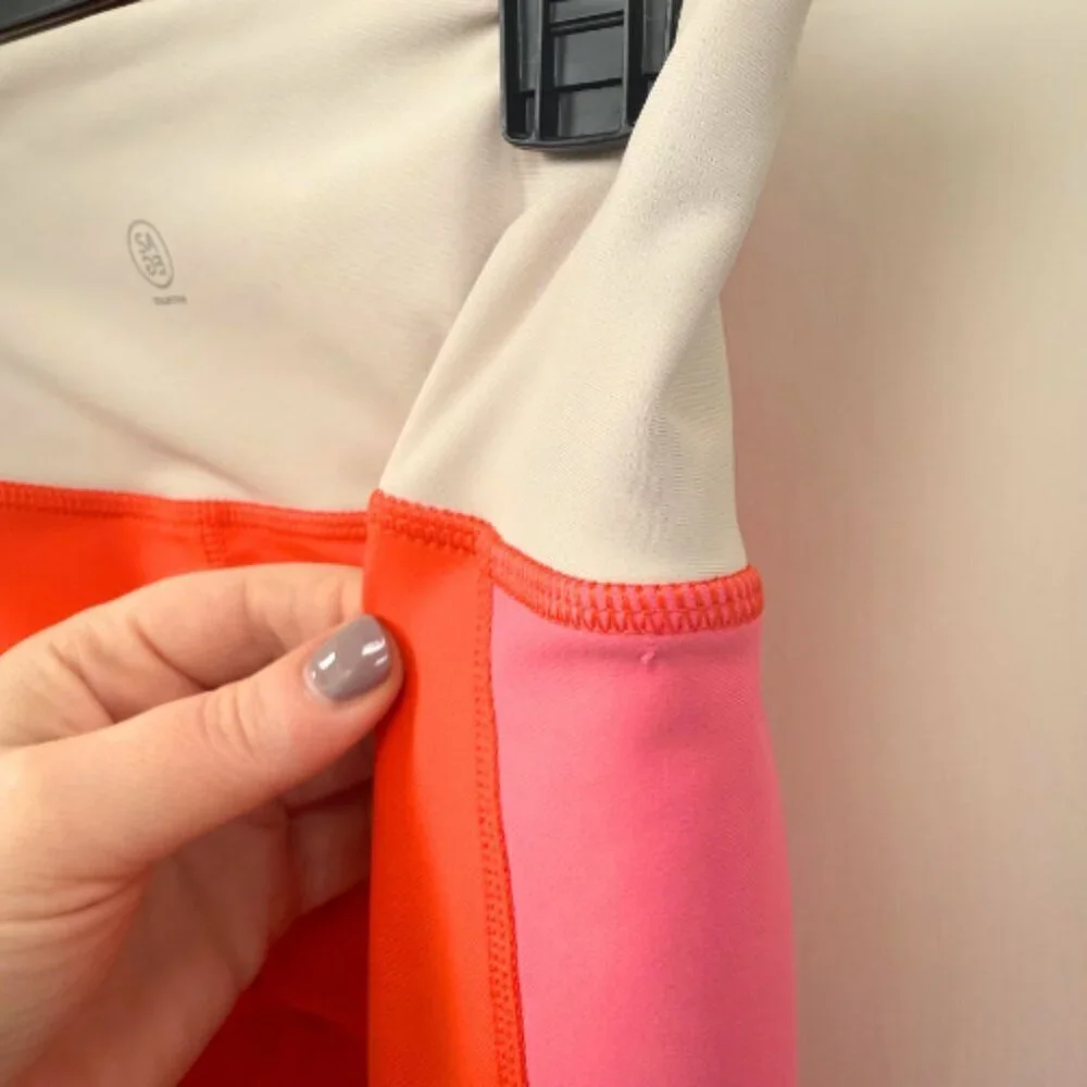 SAGE COLLECTIVE Orange Pink Colorblock Legging Size XS - Picture 13 of 16